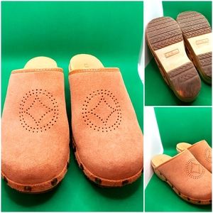 L.L. Bean suede clogs